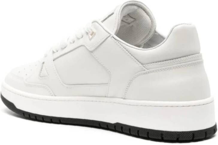 Roberto Cavalli Witte Leren Casual Trainers White Heren