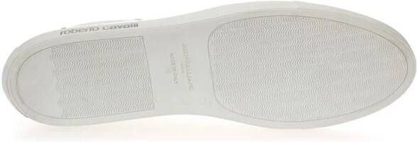 Roberto Cavalli Witte Leren Sneakers Luxe Schoeisel White Dames