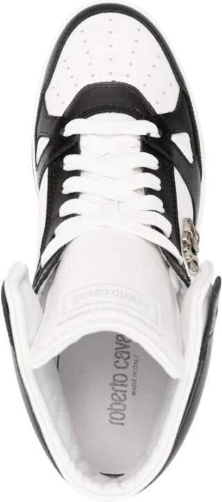 Roberto Cavalli Zwarte Casual Hoge Sneakers Black Heren