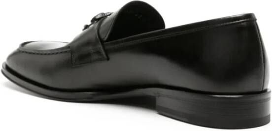 Roberto Cavalli Zwarte leren casual loafers Black Heren