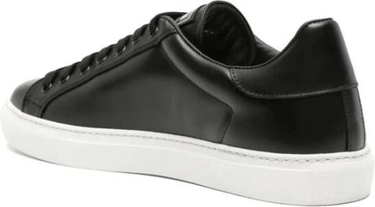 Roberto Cavalli Zwarte Leren Casual Trainers Sneakers Black Heren