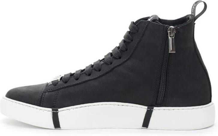 Roberto Cavalli Zwarte Leren Sneaker Black Dames