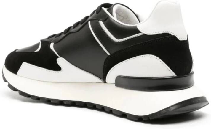 Roberto Cavalli Zwarte Suède Casual Sneakers Black Heren