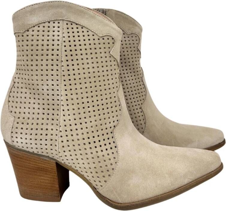 Roberto d'Angelo Beige laarzen met uitsnede Beige Dames