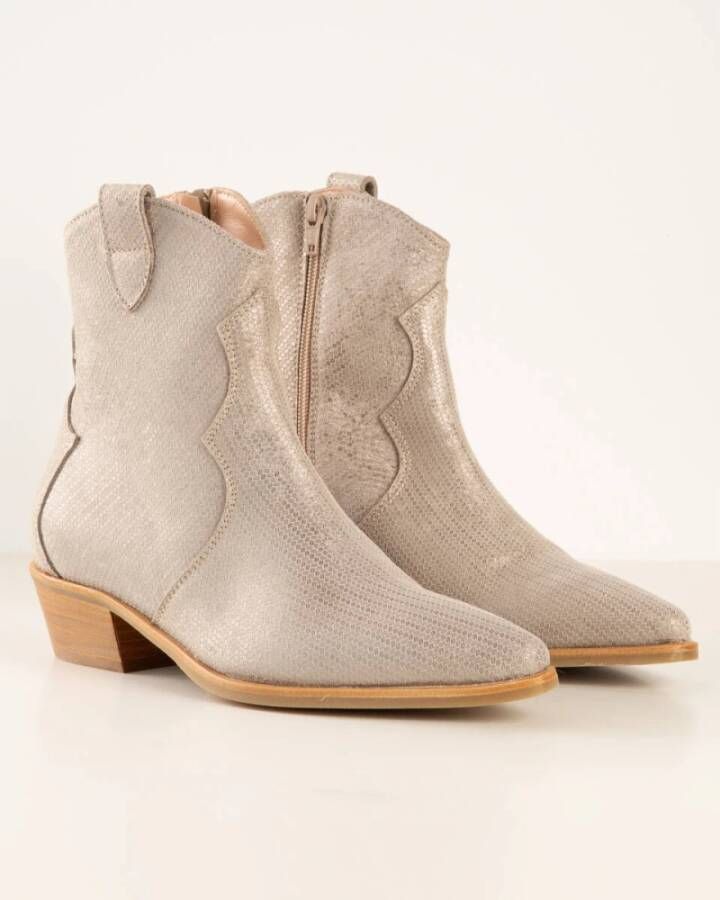 Roberto d'Angelo Stijlvolle Enkellaars Beige Dames