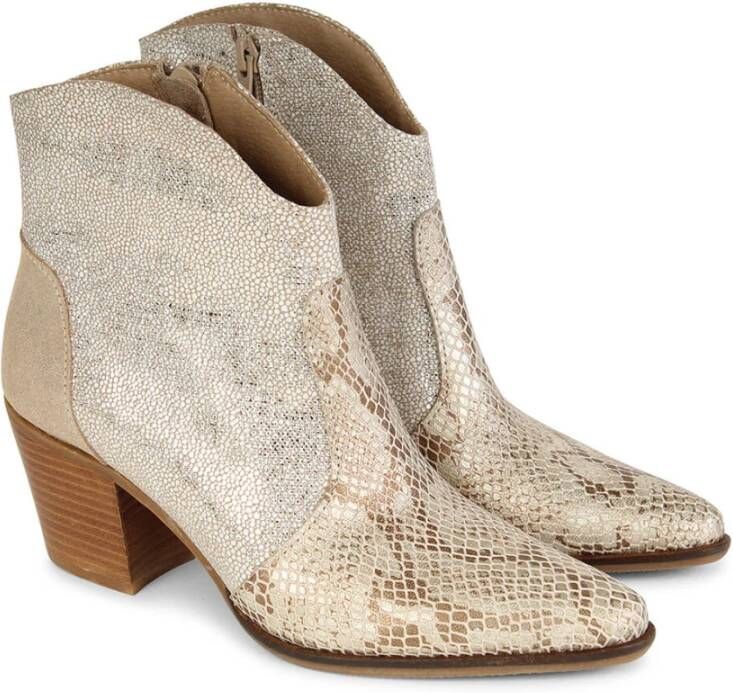 Roberto d'Angelo Stijlvolle enkellaars Piere Beige Dames