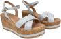 Roberto d'Angelo Witte sleehak sandalen met bruine hak White Dames - Thumbnail 2