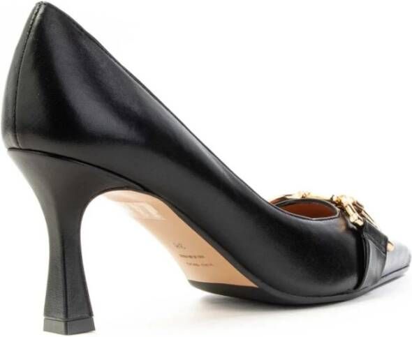 Roberto Festa 70`s Stijl Leren Pumps Black Dames