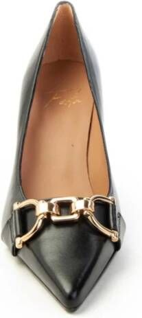 Roberto Festa 70`s Stijl Leren Pumps Black Dames