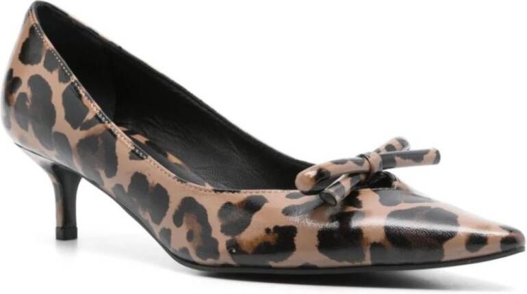 Roberto Festa Animalier David Bruin Leren Pumps Brown Dames