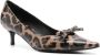 Roberto Festa Animalier David Bruin Leren Pumps Brown Dames - Thumbnail 2