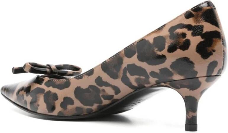 Roberto Festa Animalier David Bruin Leren Pumps Brown Dames