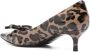 Roberto Festa Animalier David Bruin Leren Pumps Brown Dames - Thumbnail 3