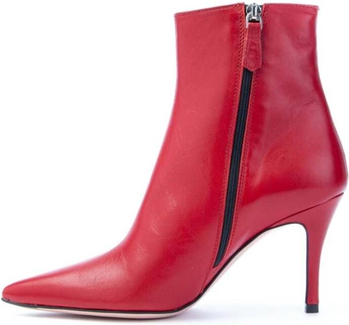 Roberto Festa Barcelona Super Zip Heeled Boots Red Dames