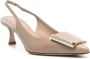 Roberto Festa Beige Leren Medina Pumps met Appliqué Beige Dames - Thumbnail 2