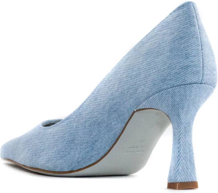 Roberto Festa Blauwe Denim Kate Pumps Puntige Hakken Blue Dames