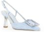 Roberto Festa Blauwe Denim Slingback Sandalen Kristal Detail Blue Dames - Thumbnail 2