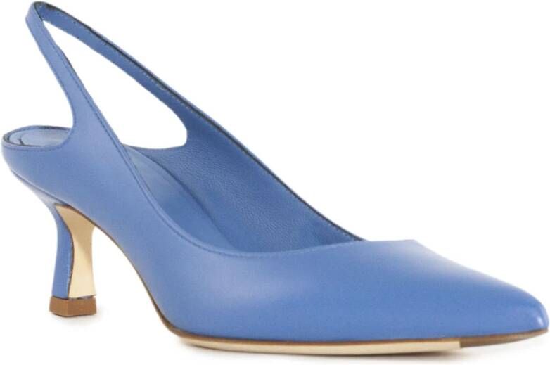 Roberto Festa Blauwe Kalfsleren Pumps met Puntige Neus Blue Dames