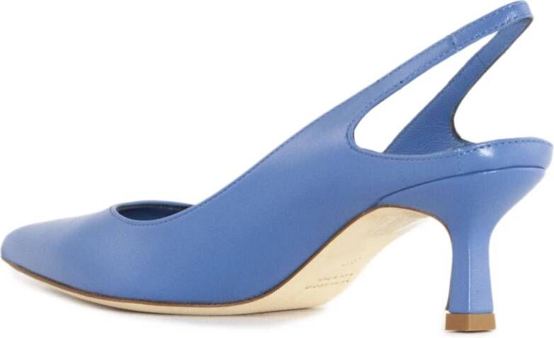 Roberto Festa Blauwe Kalfsleren Pumps met Puntige Neus Blue Dames