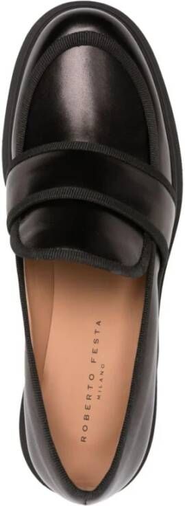 Roberto Festa Block Heel Loafers Black Dames