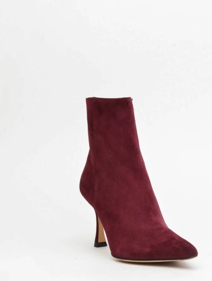 Roberto Festa Bordeaux Suede Enkellaarsje Red Dames