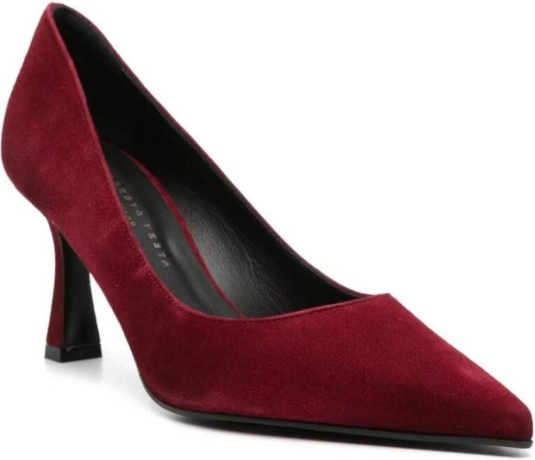 Roberto Festa Bordeaux Suede Kate Pumps Red Dames