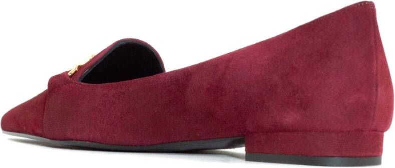 Roberto Festa Bordeaux Suede Loafer met Metalen Horsebit Red Dames