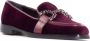 Roberto Festa Bordeaux Velvet Loafer met Gemstone Detail Red Dames - Thumbnail 2