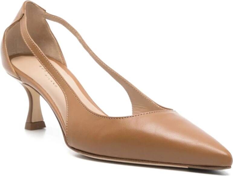 Roberto Festa Bruin Leren Coralie Pumps met Hak Brown Dames