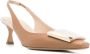 Roberto Festa Bruine leren slingback sandalen met applicatie Brown Dames - Thumbnail 2