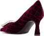 Roberto Festa Gestikte Velvet Lilly Pumps Bordeaux Red Dames - Thumbnail 3