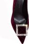 Roberto Festa Gestikte Velvet Lilly Pumps Bordeaux Red Dames - Thumbnail 4