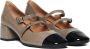 Roberto Festa Harriet leren pumps in taupe en zwart Beige Dames - Thumbnail 2