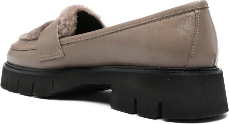 Roberto Festa Jerry Leren Bont Loafers Beige Dames