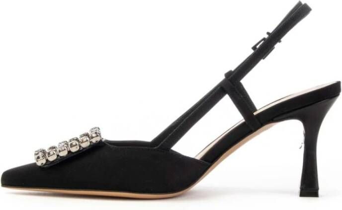 Roberto Festa Jewel Slingback Pumps Black Dames