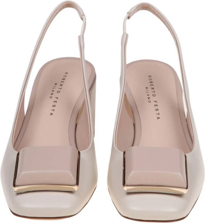 Roberto Festa Kameel Slingback Hakken Elegante Stijl Pink Dames