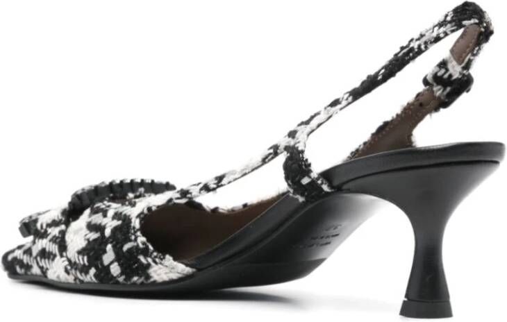 Roberto Festa Kristallen Gesp Slingback Hakken Black Dames