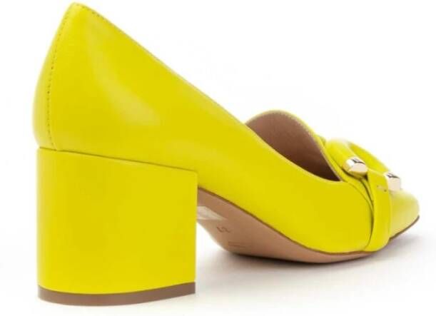 Roberto Festa Leren Gesp Sneakers Yellow Dames