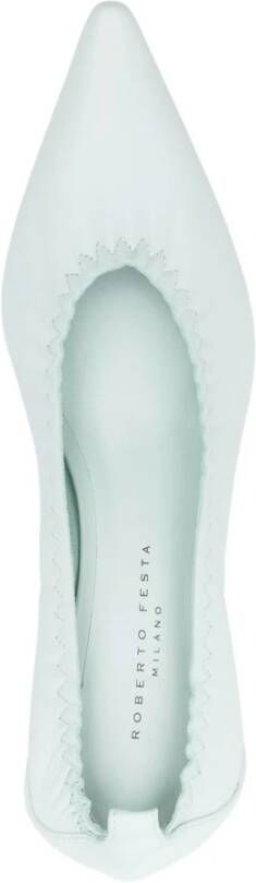 Roberto Festa Lichtblauwe Leren Iris Pumps Blue Dames