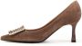 Roberto Festa Lilly Suède Pumps met Bijoux Accessoire Beige Dames - Thumbnail 4