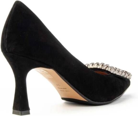 Roberto Festa Lilly Suède Pumps met Bijoux Accessoire Zwart Dames