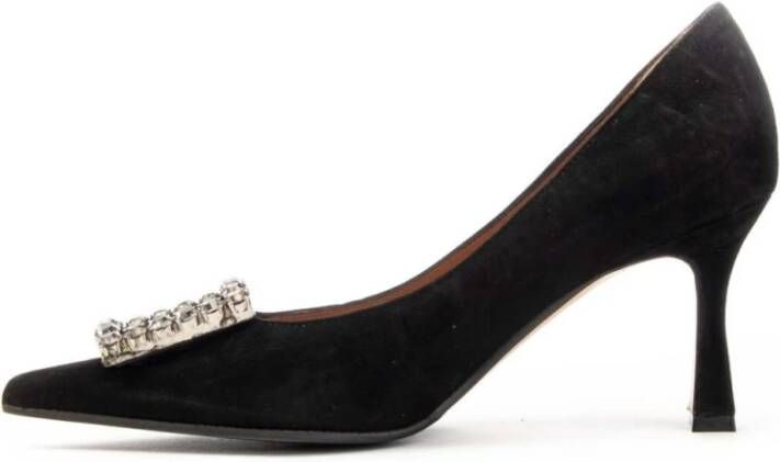 Roberto Festa Lilly Suède Pumps met Bijoux Accessoire Zwart Dames