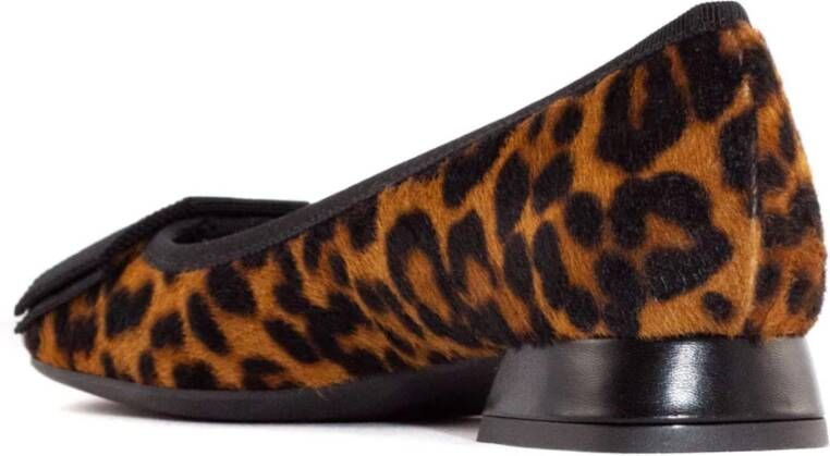 Roberto Festa Luipaardprint Ballerina Schoenen Bruin Brown Dames