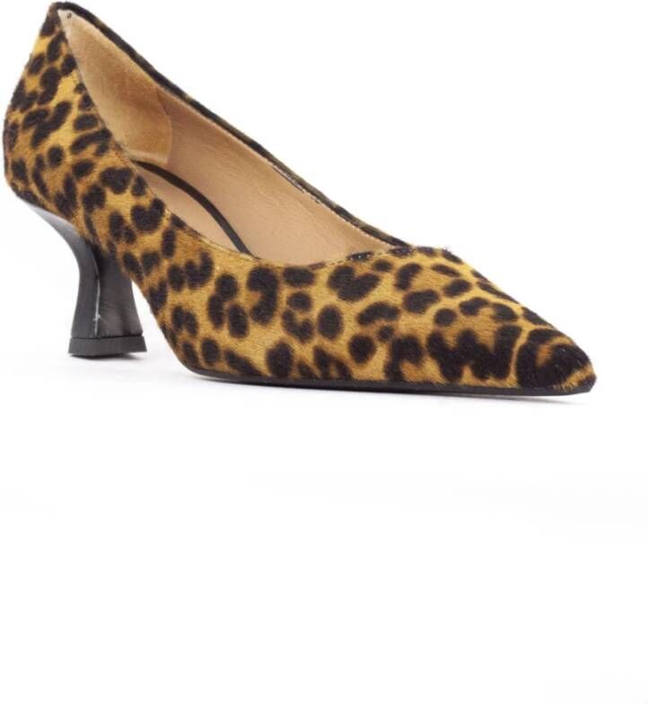 Roberto Festa Luipaardprint Puntige Hakpumps Brown Dames