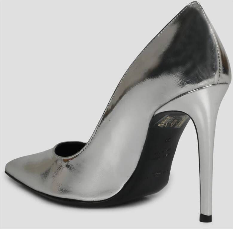 Roberto Festa Metallic Leren Stiletto Pumps Fw22 Gray Dames