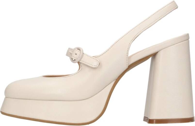 Roberto Festa Milano With Heel Cream Beige Dames