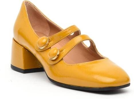 Roberto Festa Mosterdgele Patent Decolté Hakken Yellow Dames