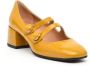 Roberto Festa Mosterdgele Patent Decolté Hakken Yellow Dames - Thumbnail 2