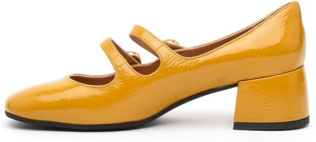 Roberto Festa Mosterdgele Patent Decolté Hakken Yellow Dames