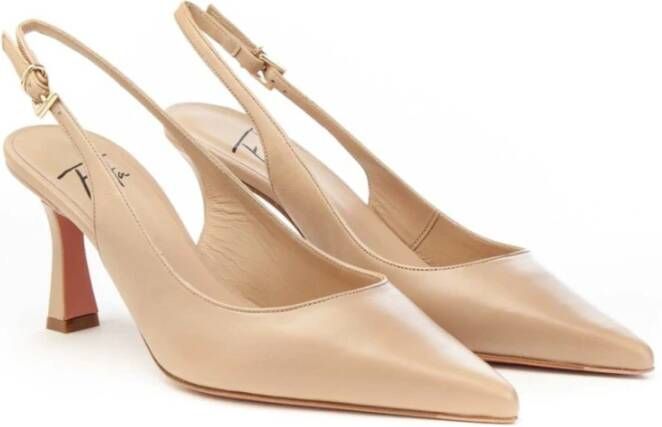 Roberto Festa Nappa Slingback Frans Tacco 70mm Beige Dames